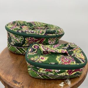 Vera Bradley Chelsea Green Floral Cosmetic Bags